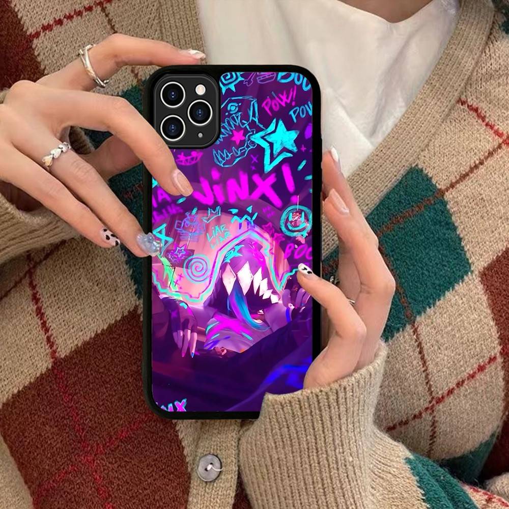 Graffiti Arcane Jinxs PC+TPU Shockproof Protective Phone Case For IPhone17 14 15 16 Pro Max 13 12 11 17 Air
