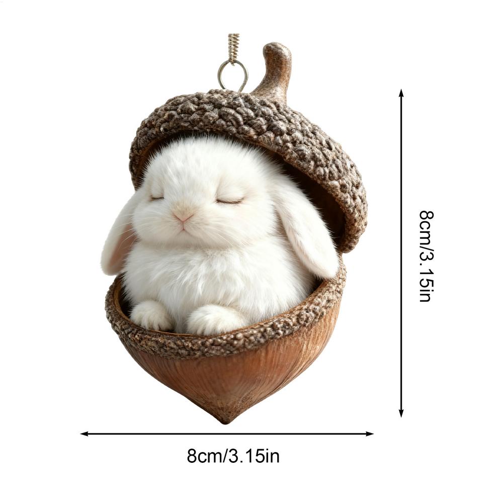2D Animal Christmas Ornaments Cute Christmas Tree Acrylic Pendant Animal Hedgehog Bunny Wildlife Ornaments 2025 Xmas Navidad