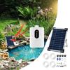 Outdoor Air Pump Aquarium Oxygenator 5 Fish Pond Capacity 6000mAh Battery 6W Solar Charging Continuous Oxygen Production