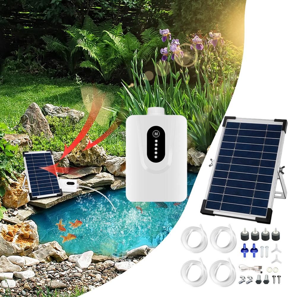 

Outdoor Air Pump Aquarium Oxygenator 5 Fish Pond Capacity 6000mAh Battery 6W Solar Charging Continuous Oxygen Production China Mainland