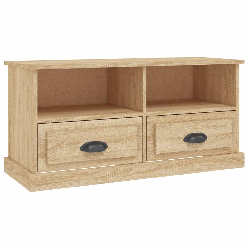 TV Cabinet in Sonoma Oak Finish 93 x 35.5 x 45 cm Particleboard