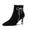 Fashion Booties Lightweight Zip Butterfly Bow Ankle Boots for Women Autumn Fashion 2025 Comfortable and Elegant Sale Woman Short Shoes
