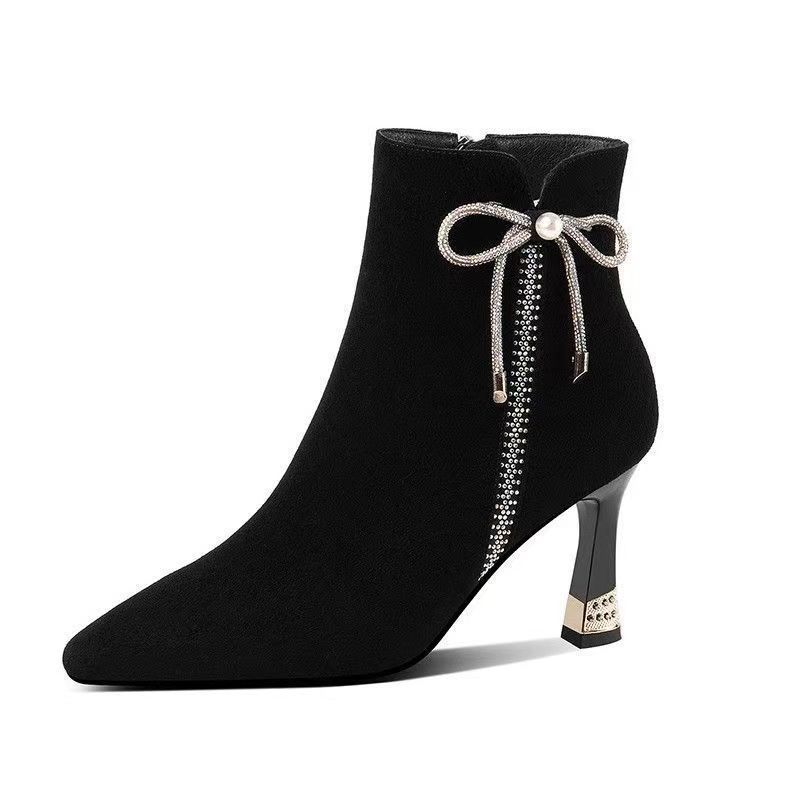 Fashion Booties Lightweight Zip Butterfly Bow Ankle Boots for Women Autumn Fashion 2025 Comfortable and Elegant Sale Woman Short Shoes