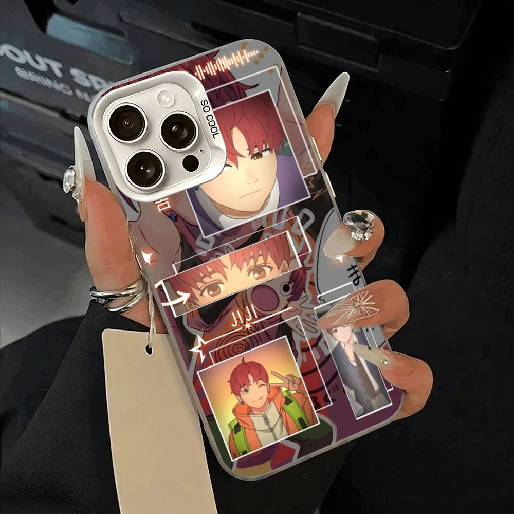 Popular anime-D-Dandadan Phone Case For iPhone 17,16,15,14,13,12,11 Plus,Pro Max,XS,white Silver Phone Case