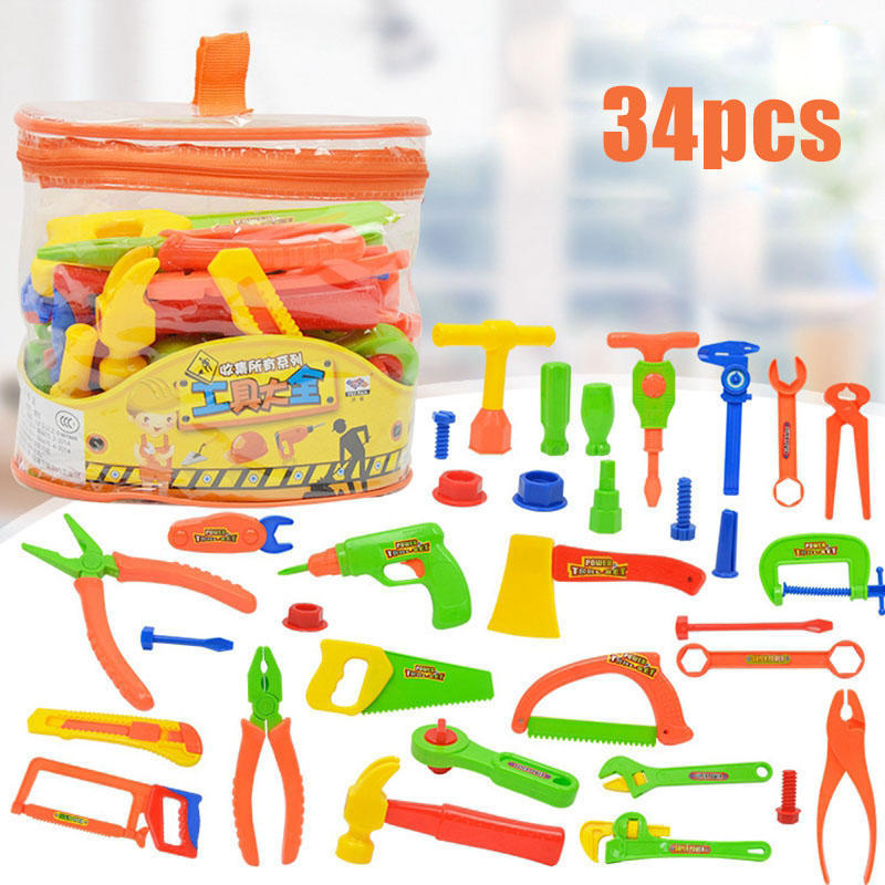 14pcs Repair Tools Set Craftsman Pretend Play Toy for Kid Fixing Skill Xmas Gift