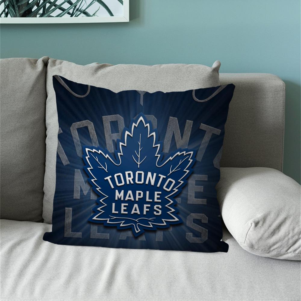 T-Toronto Ice Maple H-Hockey Leafs Pillow Case Sofa Bedside Table Bedroom Backrest Living Office Cushion Printed Square Multiple