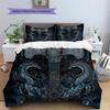 Viking axe and sword  Pattern Bedding Quilt Set Quilt Cover Pillowcase Home Decoration  Gift (1 * duvet cover + 2 * pillowcase, without core)