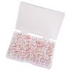 100pcs Rose Gold Thumb Tacks Large Size with Clear Round Head Elegant Designs Tacks Set for Bulletin Boards & Crafts