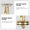 Gadpiparty 2 Pcs Bounce Drain Filter Sink Core Strainer for Bathroom and Kitchen Wash Basin Plug Prevent Hair Residue Blockage 2.36X2.75 Inch