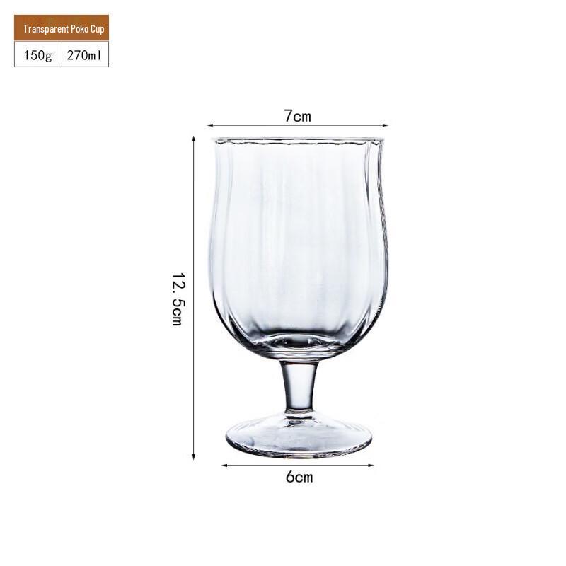 Shangqi Gold Rim Ribbed Cocktail Glass