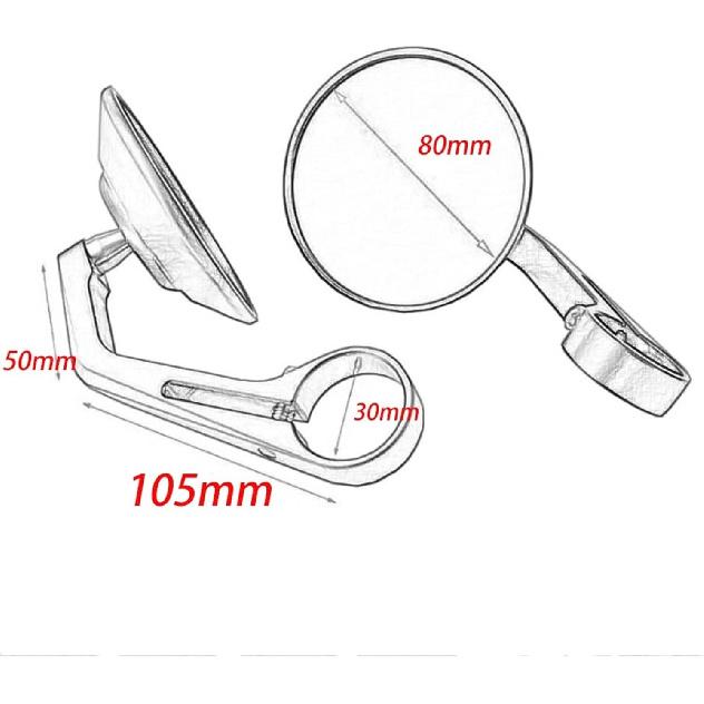 Jiningqiuguodianzi Kompatibel mit CFMOTO 700 CLX CLX700 CF700 Motorrad Retro Lenker Rückspiegel Winkel Klappbar Umkehr Lenkerenden