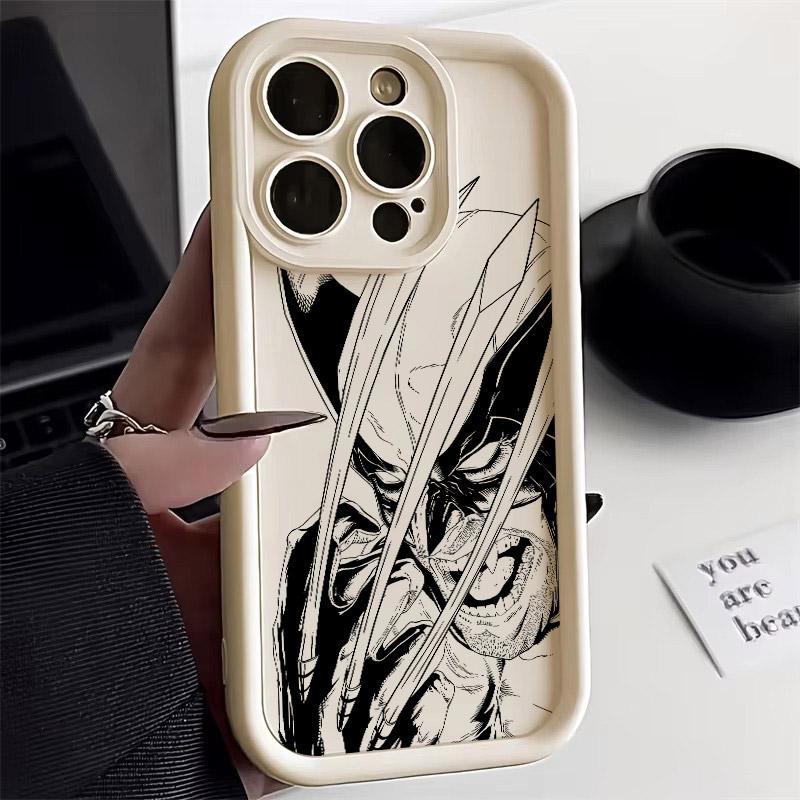 Marvel Wolverine Kunst Handyhülle Für iPhone 17E 11 12 13 14 15 16 17 Pro Max Fundas 17 Air Plus 16e 13 Mini Silikon Rückseite