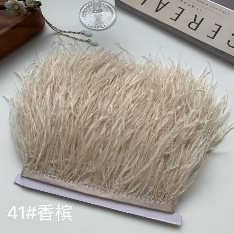 Ostrich Hair Cloth Edge 10-15Cm Clothing Accessories Diy Skirt Decoration Dress Neckline Cuffs Feathers