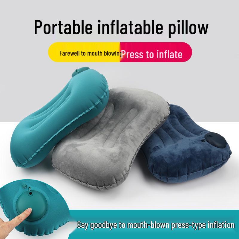 Portable Inflatable Travel Pillow: Lumbar Support, Office Backrest, Outdoor Sleeping Aid.