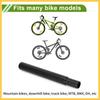 BULLSPANN Universal 25.4x200mm Black Bike Seatpost Durable Bike Saddle Post