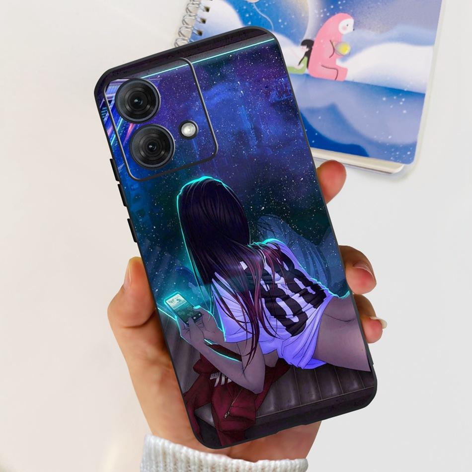 For Motorola Moto G84 Case MotoG84 G 84 5G 2023 Cute Painted Soft Silicone TPU Phone Back Cover Bumper
