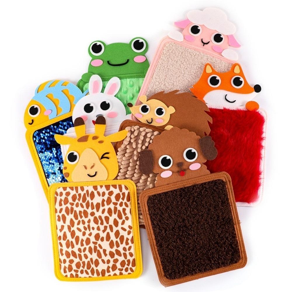 

8pcs Touchable Animal Textures Training Touch Pad Sensory Montessori Learning Toys Kids Gifts 8pcs