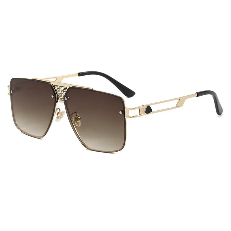 Double Bridge UV400 Metal Sun Glasses Men Women Sunglasses 2026 Fashion Trend Square Sun Glasses