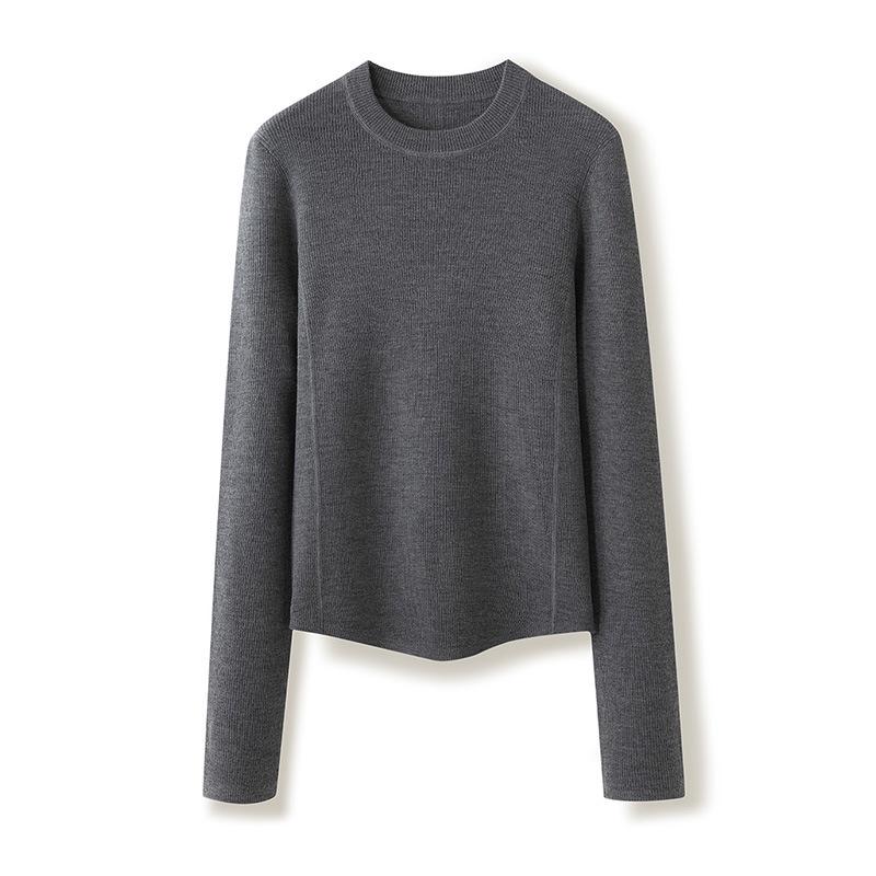 Women's Spring Slim Fit Merino Wool Pullover Sweater
