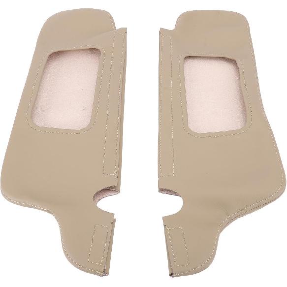 Asixxsix Sonnenschutzblende Abdeckung Schutz für 1994 bis 2004, PU-Leder Sonnenschutzblende Ersatzabdeckung Haut, Linke Fahrer- und Rechte Beifahrerseite Sonnenschutzblende