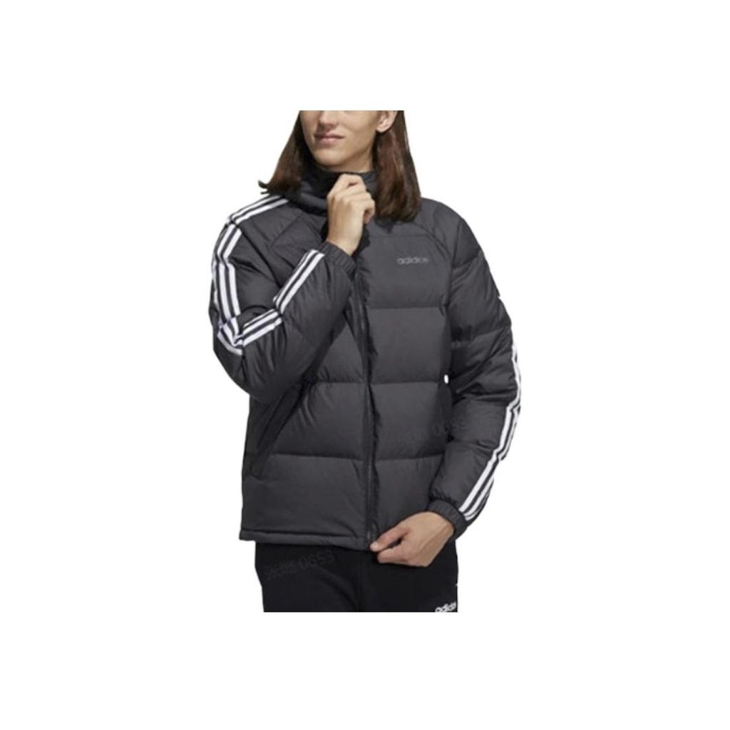 Adidas Neo Colorblock Large Logo Reversible Down Jacket Men Outerwear Black H45282