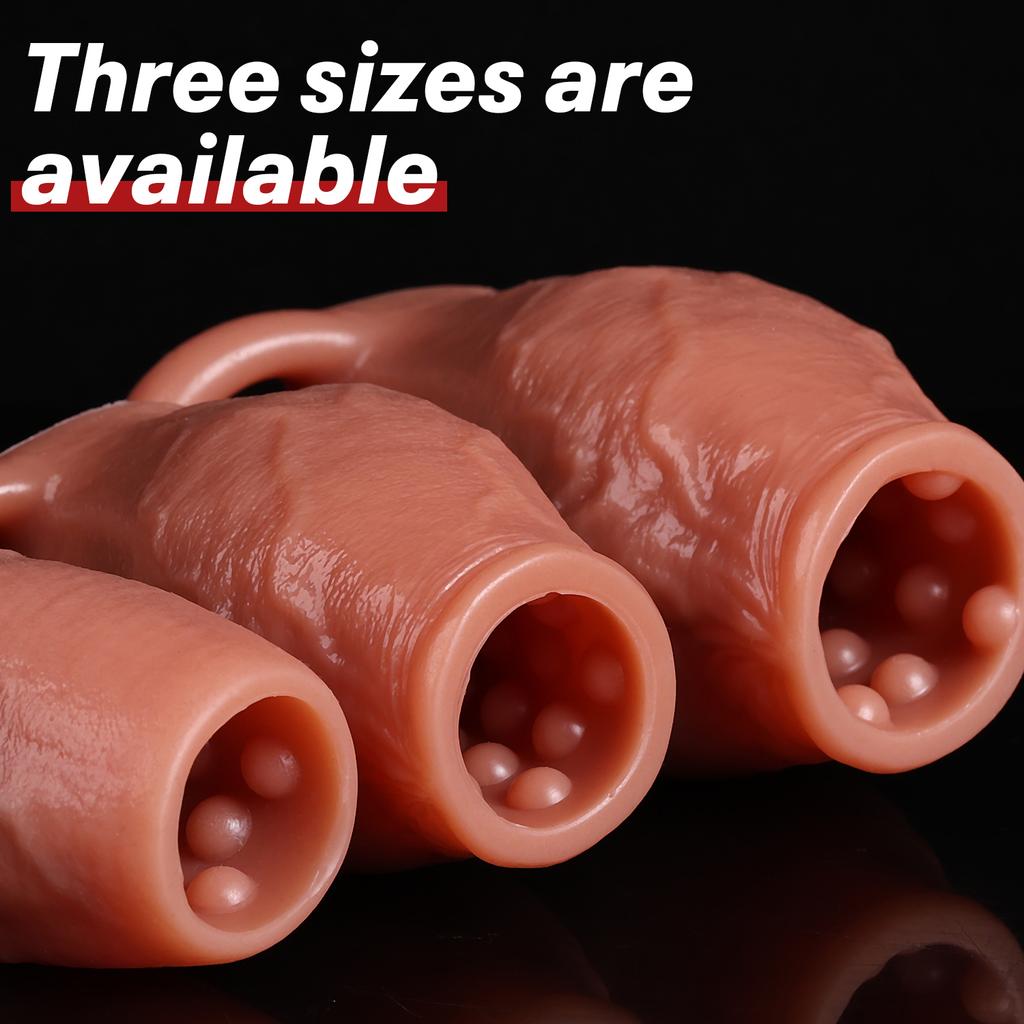 Manicotto Allargante Bloccante per Pene Dildo Seme Anello per Pene Giocattoli Sessuali per Adulti Uomini Manicotto per Pene Spesso Allargato Silicone Morbido Allenamento Desensibilizzazione Maschile