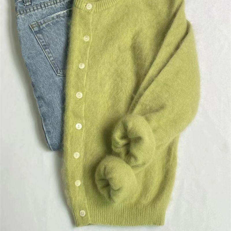 Høst Myk og Skånsom Yttertøy Genserkåpe Strikket Cardigan Vintage Dame Løs Strikket Genser Elegant Langermet Topp