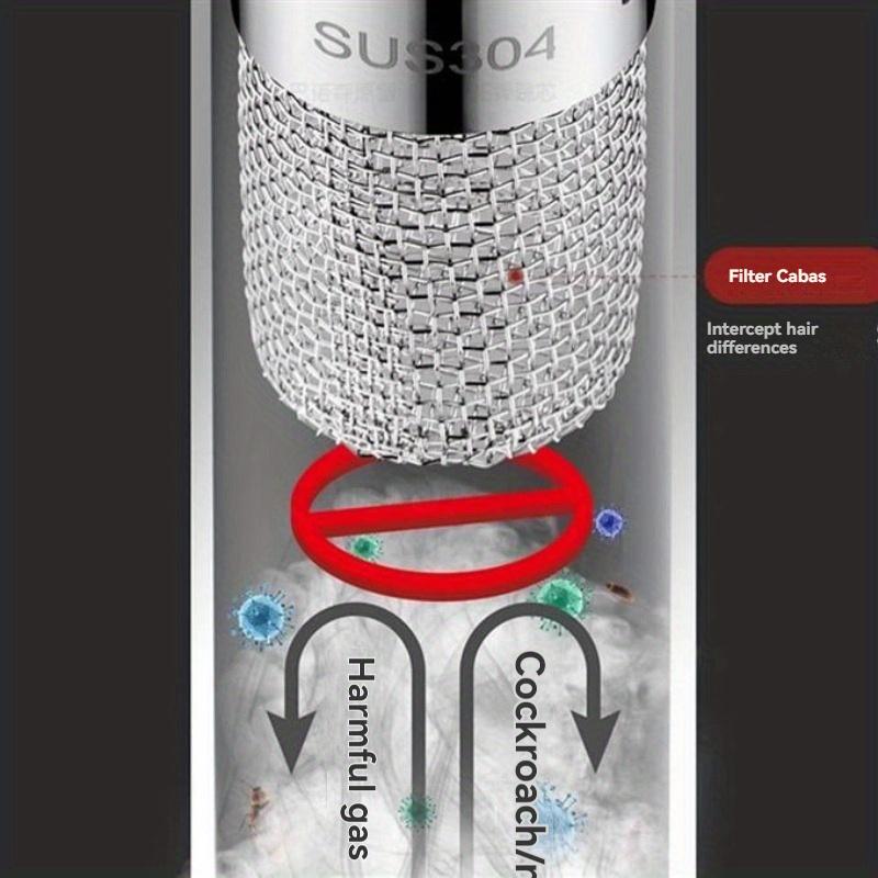 Stainless Steel Telescopic Sink Drain Plug Bathroom Hair Filter Net Easy to Install And Clean Double-Layer Anti-Clogging Filter