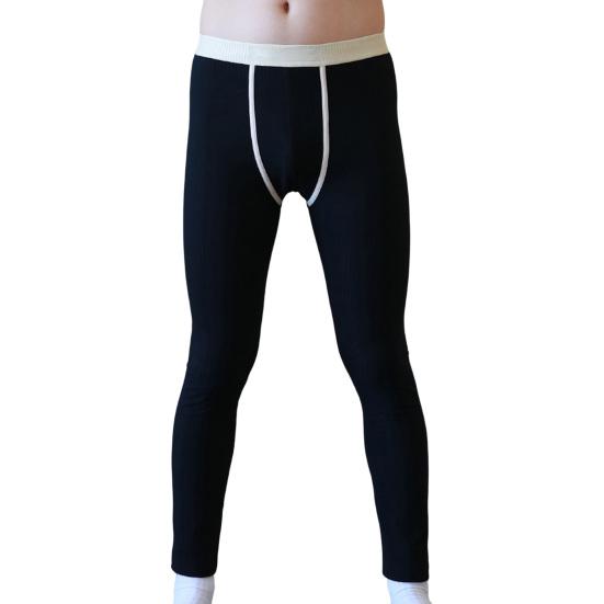 Zimowe długie kalesony U Convex Bulge Pouch Cienkie spodnie o wysokiej elastyczności Starannie szyte legginsy w jednolitym kolorze Spodnie do spania w domu