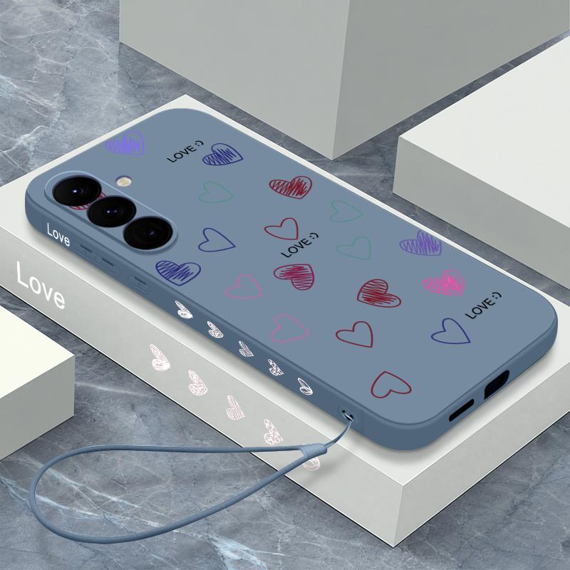 Colorful Pop Art Hearts Case For Samsung Galaxy S26 Ultra S25 Plus S24 S23 S22 S21 FE A16 A17 A18 A26 A36 A37 A54 A55 A56 A57 5G Cover
