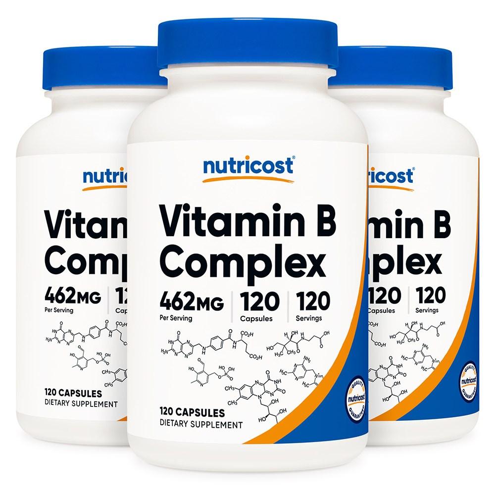 Nutricost Vitamin B Complex 462mg 120 Capsules 3 Pcs