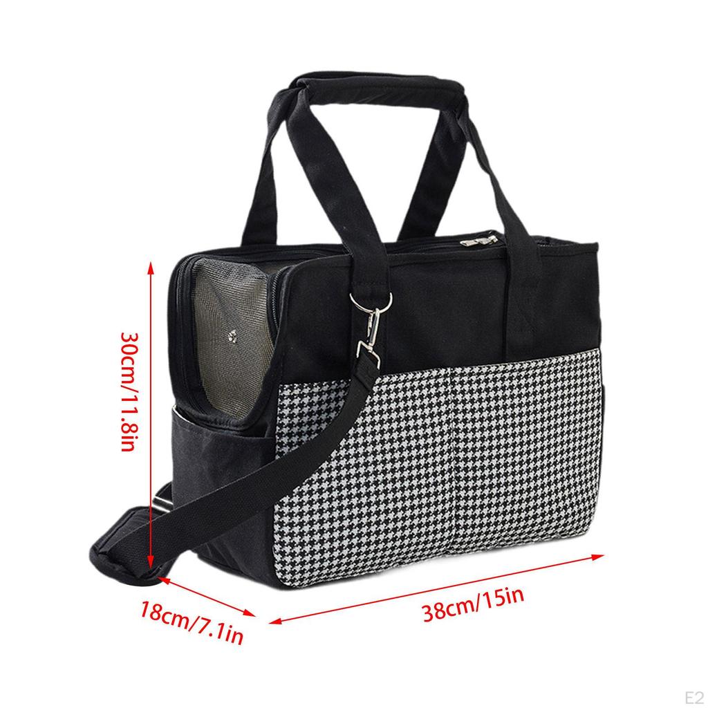 Cat Carrier Bag Travel for Cats and Small Dogs Puppy Walking Black