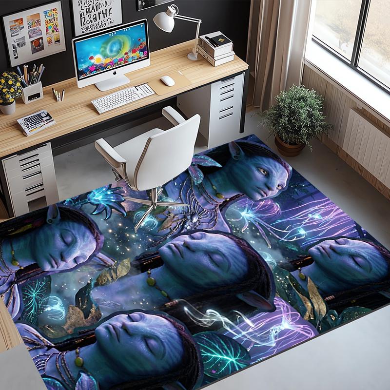 Tappeto con Motivo Avatar, Tappetino da Interno/Esterno, per Picnic, Sala Giochi, Camera da Letto, Ufficio, Soggiorno, Tappeto Decorazione Casa, Regalo di Compleanno
