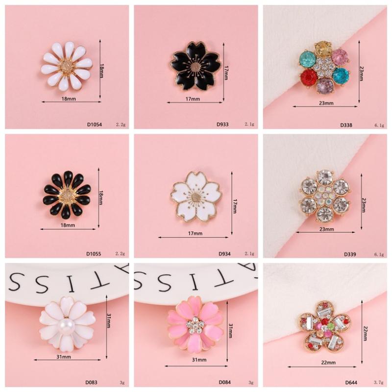 

1 шт., креативный чехол для телефона «сделай сам», ювелирные изделия с инкрустацией бриллиантами, пять лепестков, цветок, брошь из сплава, снежинка, материал для украшения волос