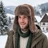 Plush Cold-Proof Ear-Covering Hat Fleece-Lined Thick Windproof Ski Hat Motorcycle Hat  Winter