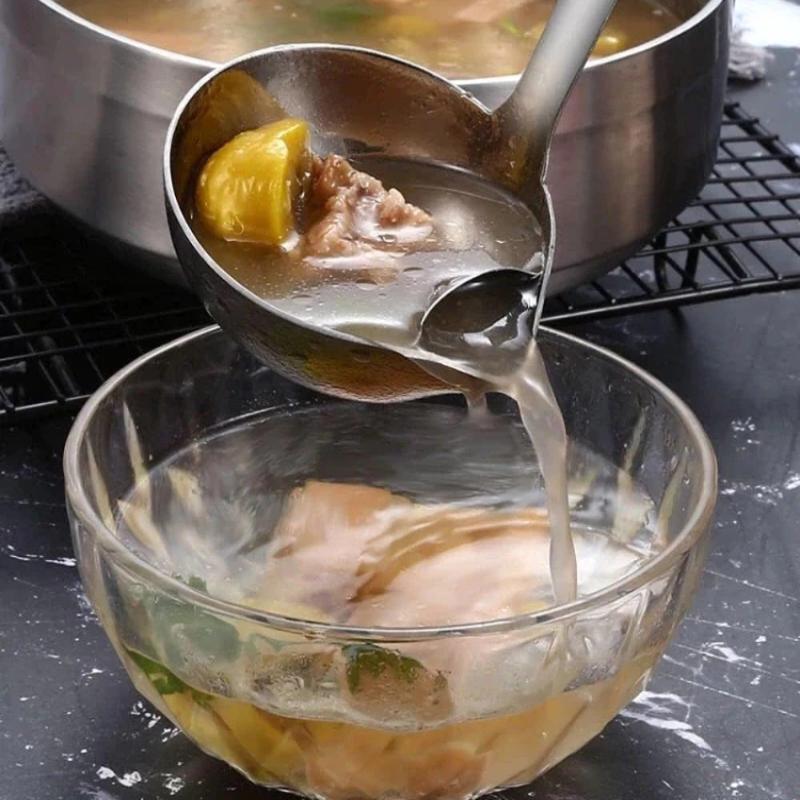 201 Stainless Steel Oil Filter Spoon Grease Filter Hot Pot Colander Household Soup Spoon Stainless Steel Oil Separator Spoon