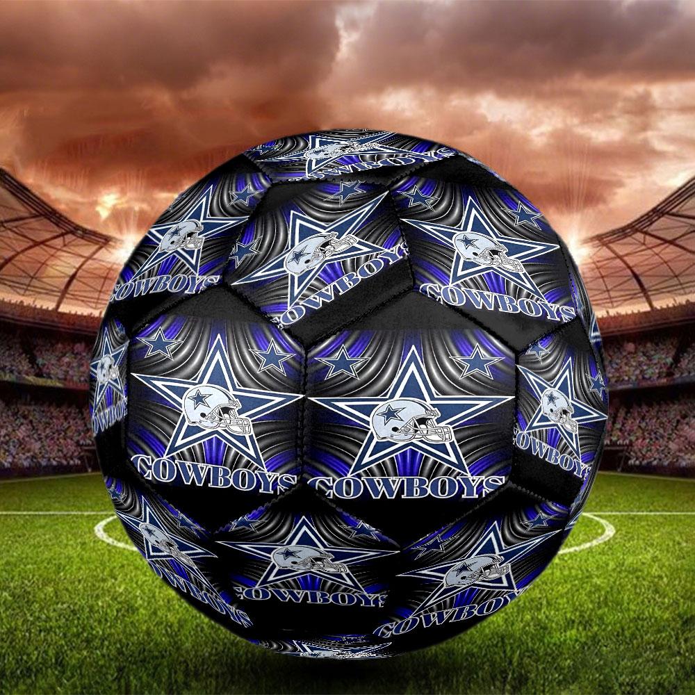 Dallas Cowboys Print Size 5 Soccer Ball, Standard Match Football for Sports Game and Team Practice, Ideal Gift for Soccer Fans