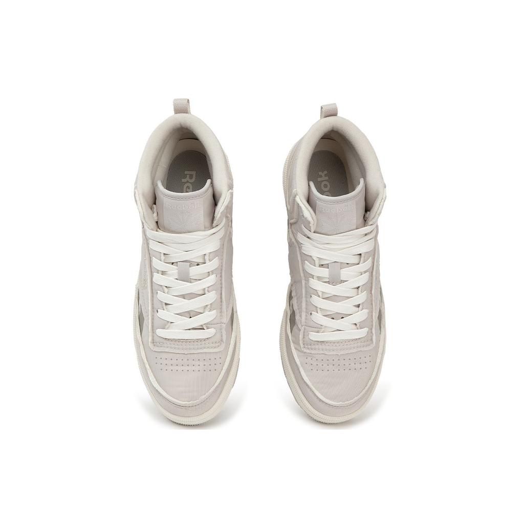 Reebok Club C 85 W+ Mid Fashion Comfortable Retro Versatile High-Top Sneakers Unisex Sneakers Gray White 24FRC909U4GW2