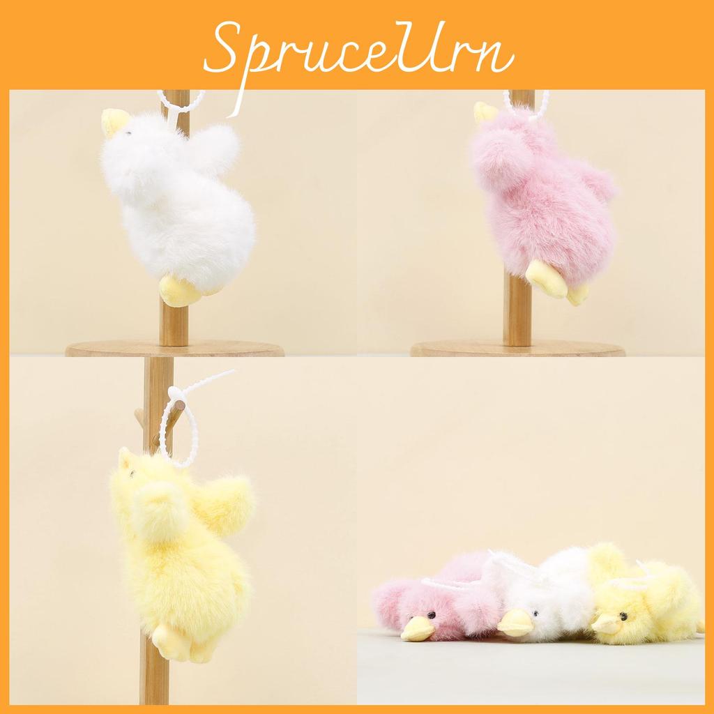 Cute Duck Plush Toy With Short Pile Fabric For Bag Pendant And Gift