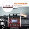 Garniture de sortie d'air de console centrale noir mat pour Toyota FJ Cruiser 2007-