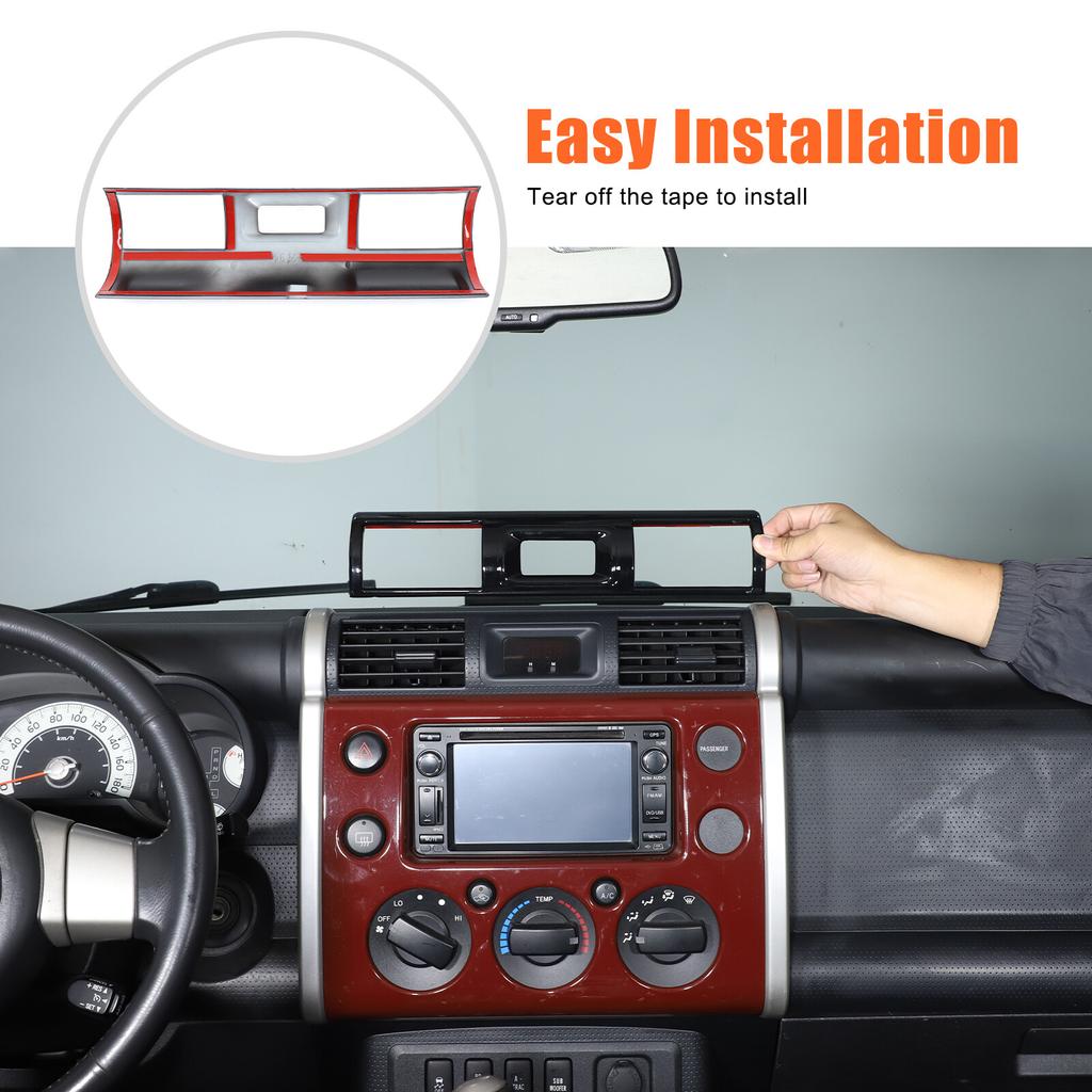 Garniture de sortie d'air de console centrale noir mat pour Toyota FJ Cruiser 2007-
