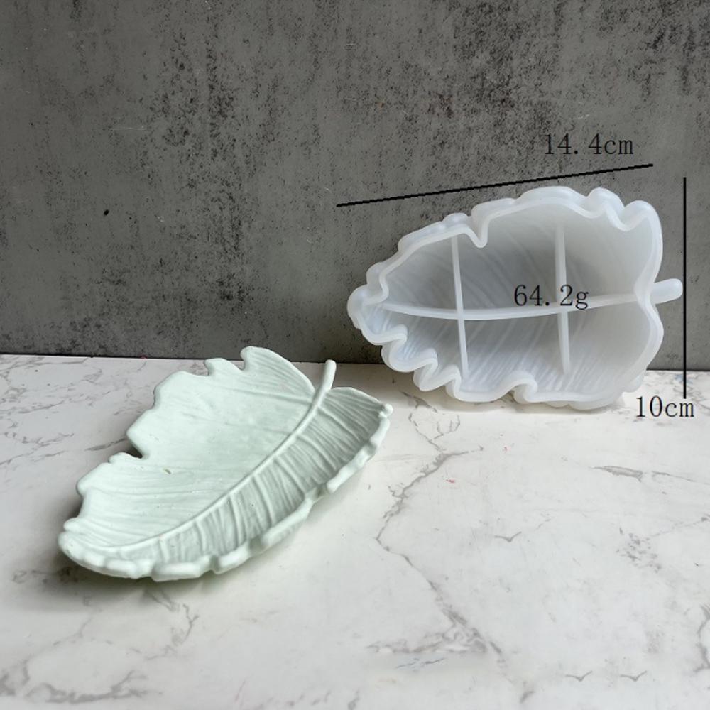 Leaf Shape Tray Mould Silicone Resin Epoxy Mold Jewerly Storage Dish Plate Concrete Mold Handicraft Making Tool Home Decoration