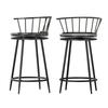 Benches Bar Stools Artiss 2X Bar Stools Swivel Metal Chairs