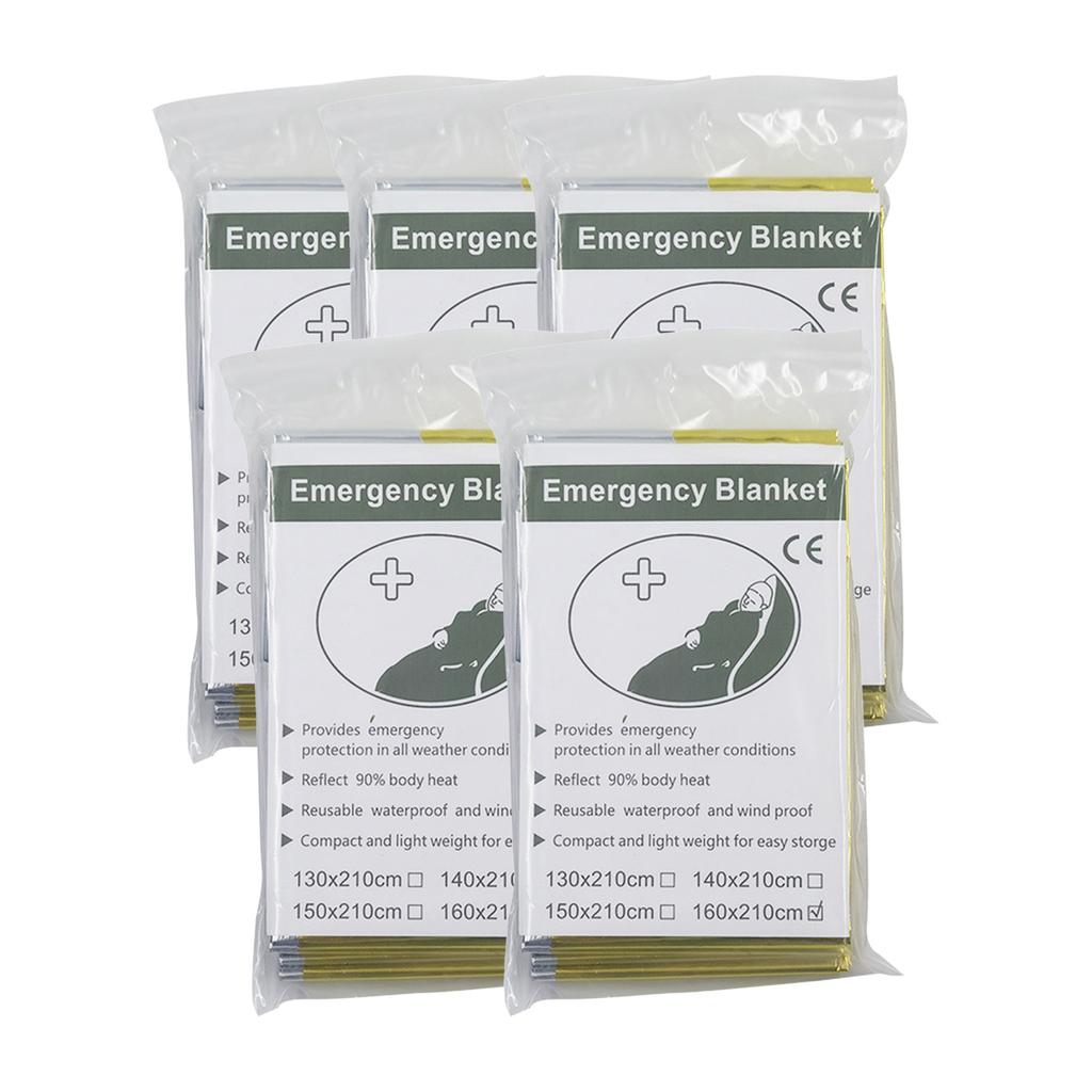 Emergency Thermal Blanket, Lightweight Survival Foil Blanket for Outdoor Camping and First Aid