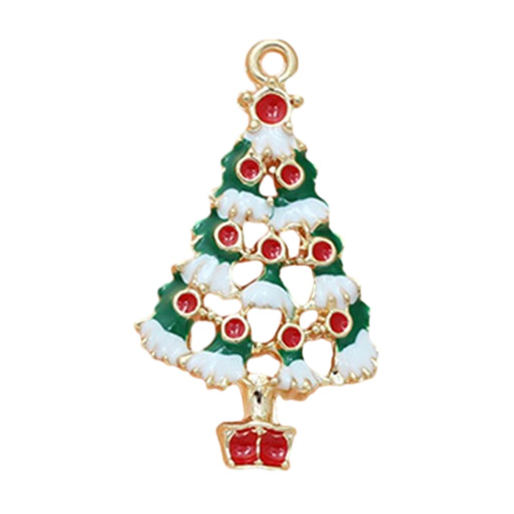 Christmas Tree Charms Jewelry Making Charms Pendant for Necklace Bracelet Earring Making Cristmas Stocking Stuffer