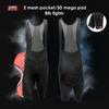 Gorix Men's Summer Bib Shorts (GW-BTMega) with Extra-Thick 3D Mega Pad, Side Pockets, and Mesh Back, Size M
