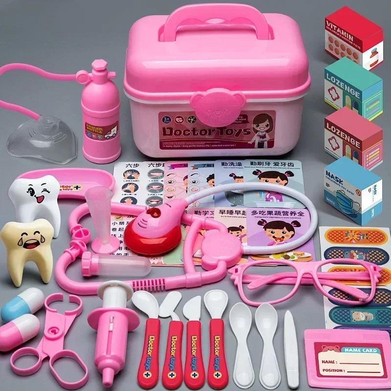 Doctor Nurse Role Play Set Medical Tools With Stethoscope & Injectors In A Pretend Play Trolley Box Ideal Gift Items For Kidstoy Girl