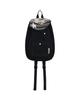 Themuseumvisitor Patchwork String Mesh Mini Backpack (Black)
