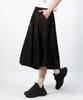Deumakeu Real Wide Two Tuck Stripe Bumuda Pants - Black