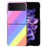 Rainbow Gradient Love Coque For Samsung Z Flip7 6 Galaxy Case Shockproof Z Flip5 Z Flip3 4 5G Hard Cover Phone TPU PC Hard Fund